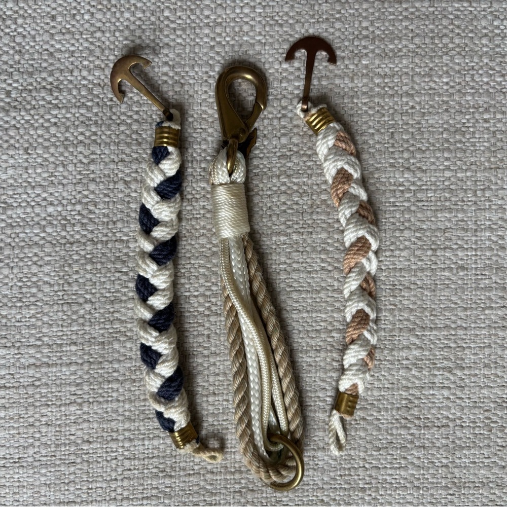 Preppy Navy & Cream Nautical Rope Bracelet Set